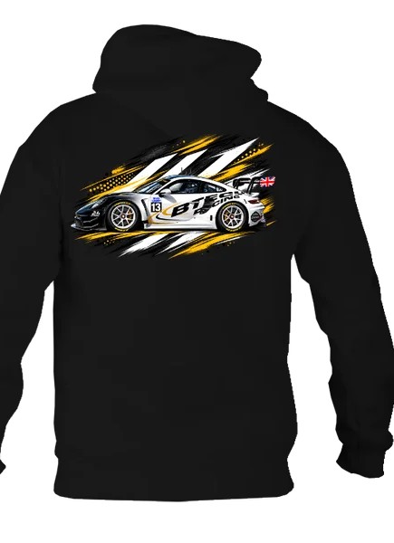 BTEC Hoody V1, back with car graphic